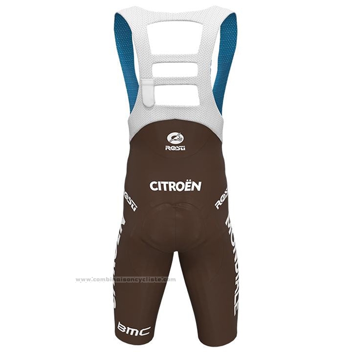 2021 Maillot Cyclisme Ag2r La Mondiale Blanc Manches Courtes et Cuissard